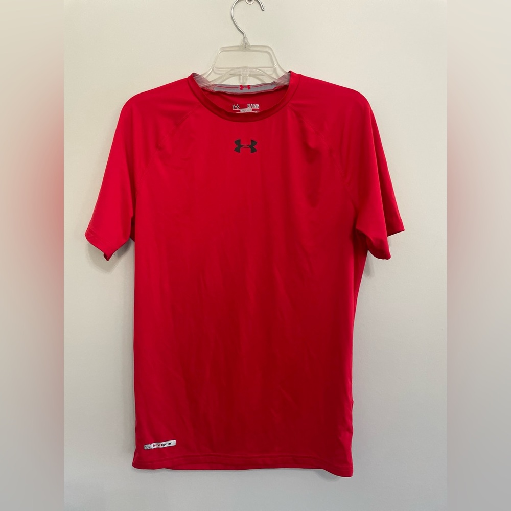 Under Armour Boys Red Short Sleeve Athletic Tee